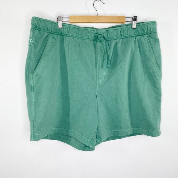 VRST Washed Twill Terry Serene Green Drawstring Simple Shorts Men's Size 2XL NWT - Picture 1 of 9